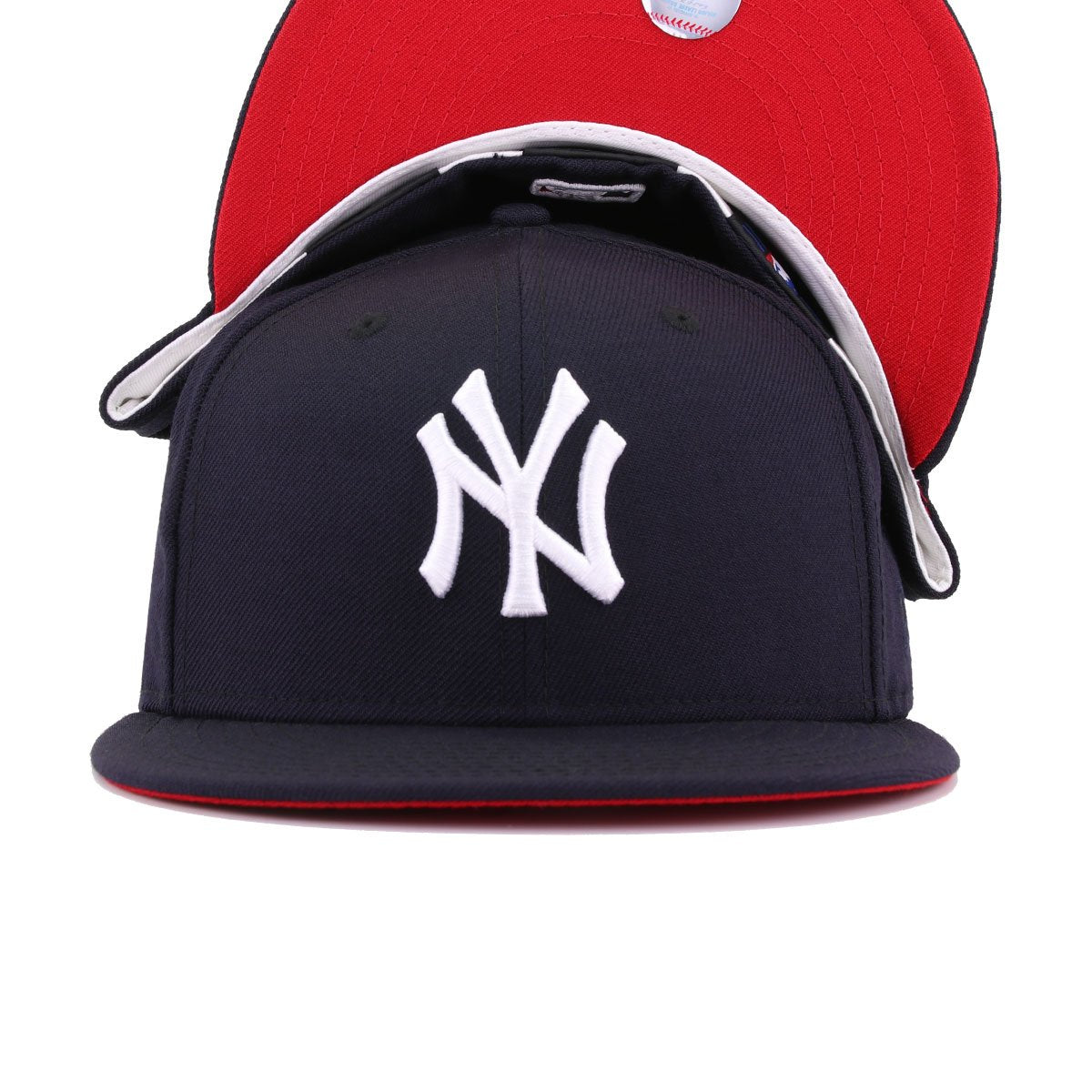 yankee hat red brim