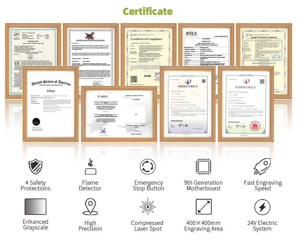 Ortur Laser Master 2 Pro S2 SF - Certificate