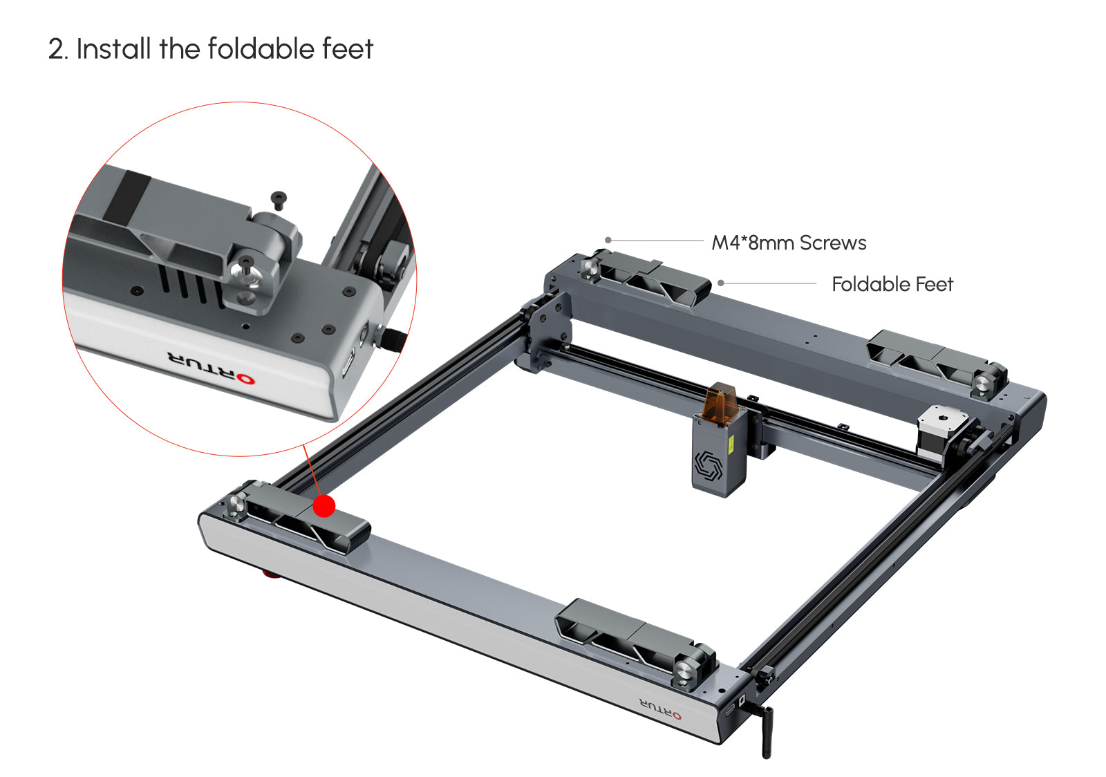Install the Foldable Feet