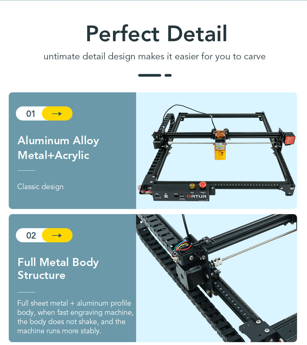 Ortur Laser Master 2 Pro S2 LF - Untimate Detail Design Makes It Easier For You To Carve