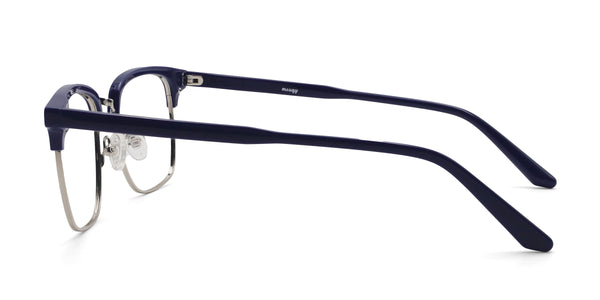 balmy browline blue eyeglasses frames side view