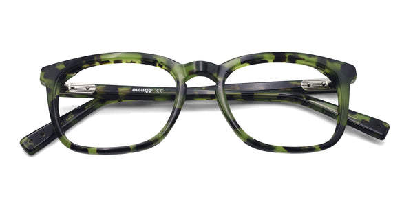 celeste rectangle green eyeglasses frames top view