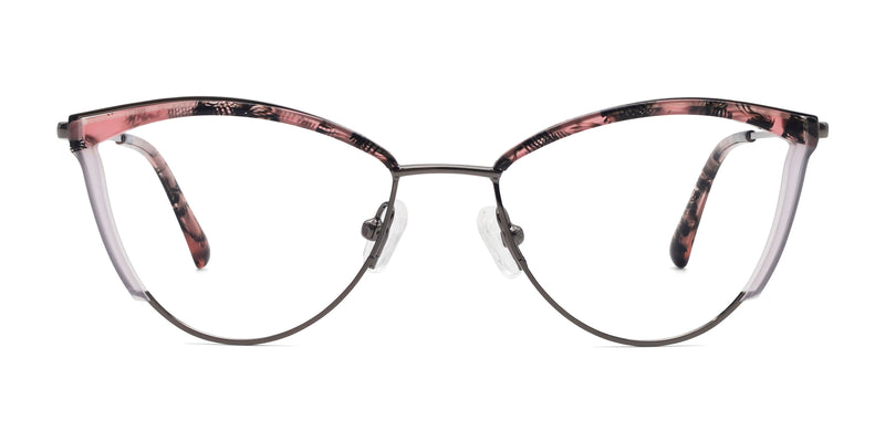charming cat-eye purple eyeglasses frames front view