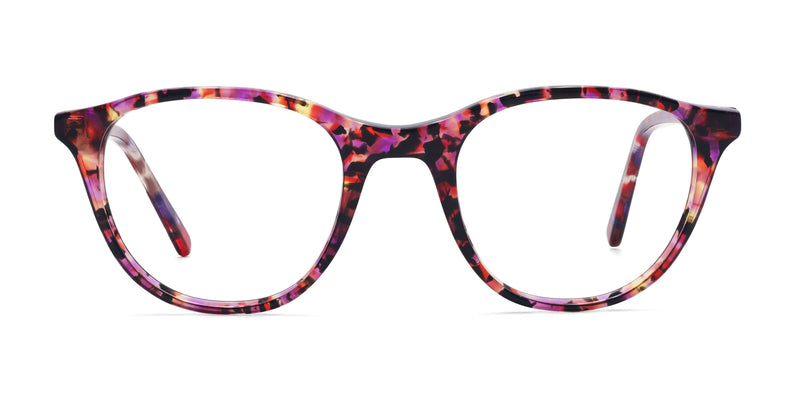 crane oval purple eyeglasses frames front view