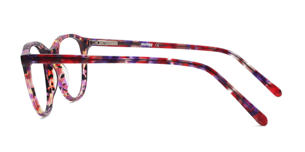 crane oval purple eyeglasses frames side view