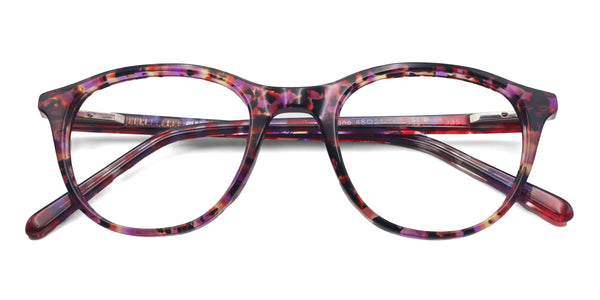 crane oval purple eyeglasses frames top view