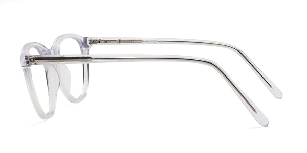 crane oval clear eyeglasses frames side view