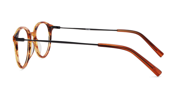 diverse round brown eyeglasses frames side view
