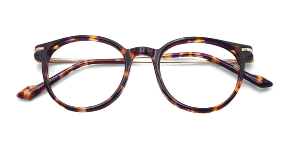 enchant oval tortoise eyeglasses frames top view