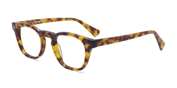 glimmer square tortoise eyeglasses frames angled view