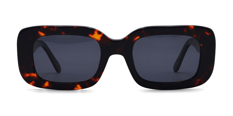glitter rectangle tortoise eyeglasses frames front view