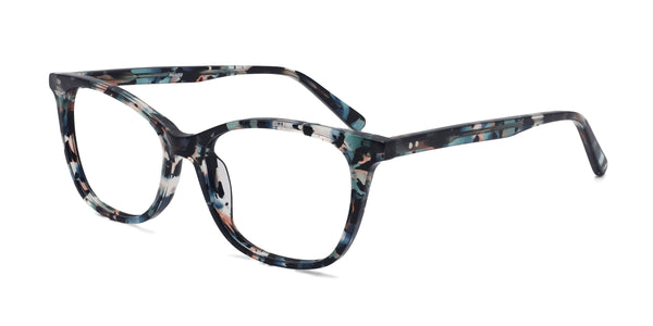 guffaw rectangle pink eyeglasses frames angled view