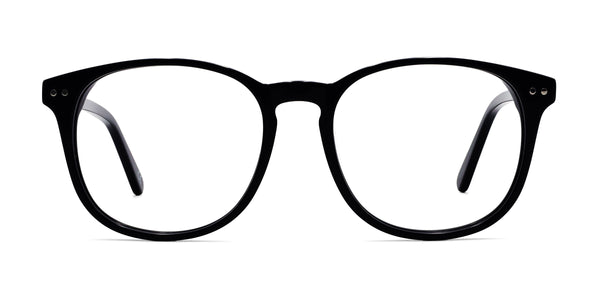 halo square black eyeglasses frames front view