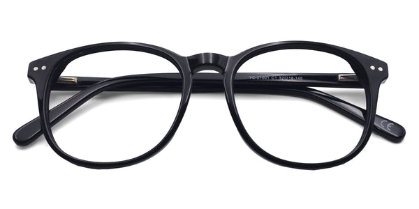 halo square black eyeglasses frames top view