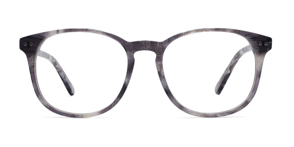 halo square gray eyeglasses frames front view