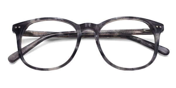halo square gray eyeglasses frames top view