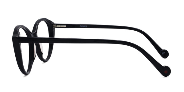honoree oval black eyeglasses frames side view