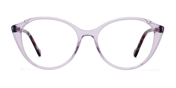 honoree oval purple eyeglasses frames front view