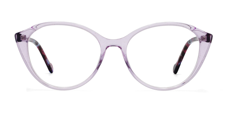 honoree oval purple eyeglasses frames front view