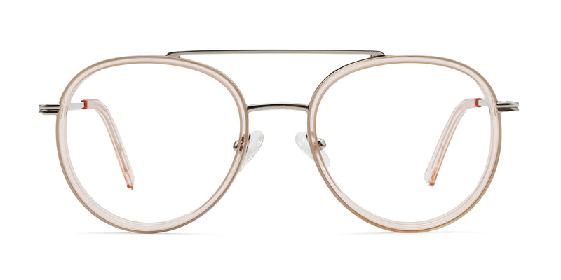 hooray aviator pink eyeglasses frames front view