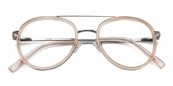 hooray aviator pink eyeglasses frames top view