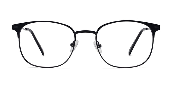 isotonic browline black eyeglasses frames front view