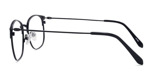 isotonic browline black eyeglasses frames side view