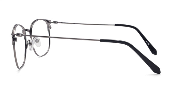 isotonic browline silver eyeglasses frames side view