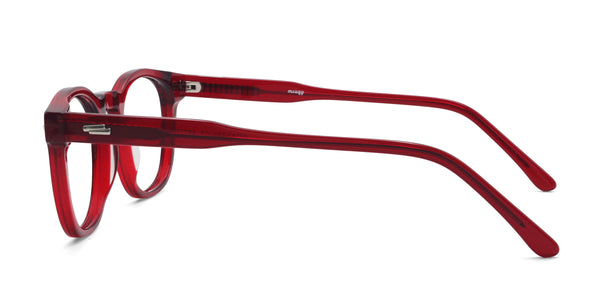 ivy square red eyeglasses frames side view