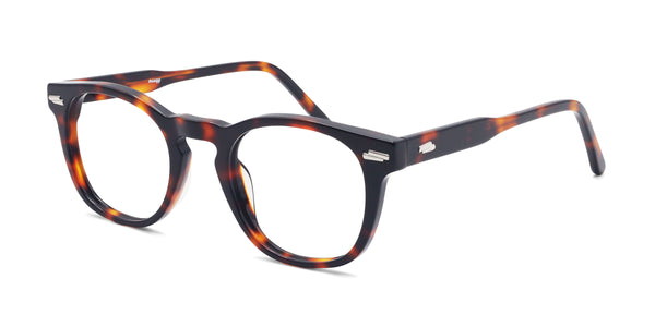 ivy square tortoise eyeglasses frames angled view