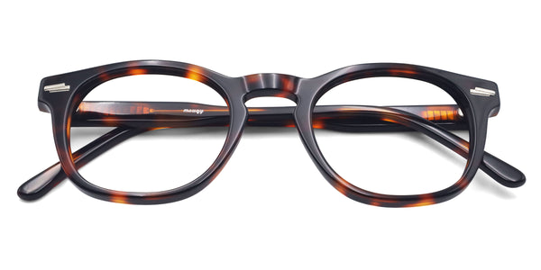 ivy square tortoise eyeglasses frames top view