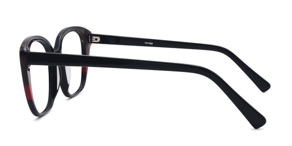 jazz cat eye black eyeglasses frames side view