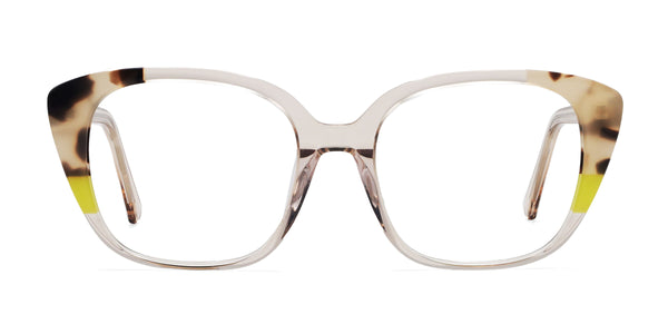jazz cat eye brown eyeglasses frames front view