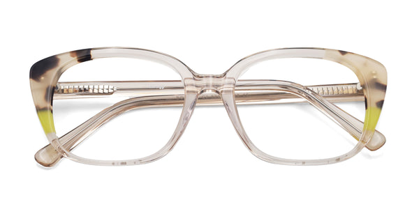 jazz cat eye brown eyeglasses frames top view