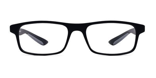 jene rectangle gray eyeglasses frames front view