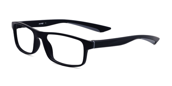jene rectangle gray eyeglasses frames angled view