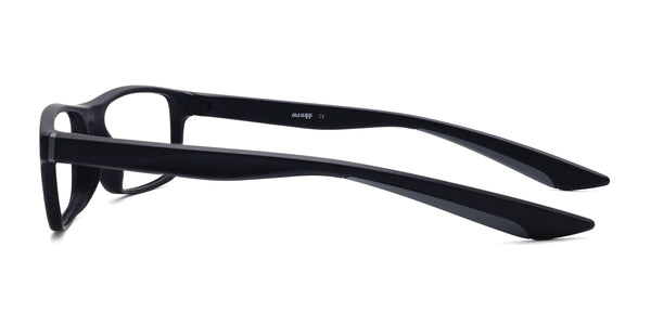 jene rectangle gray eyeglasses frames side view