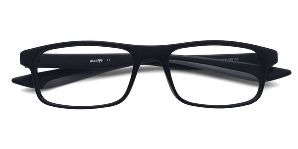 jene rectangle gray eyeglasses frames top view