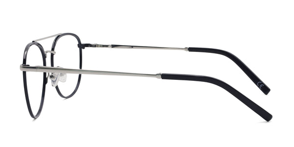 kind aviator black eyeglasses frames side view