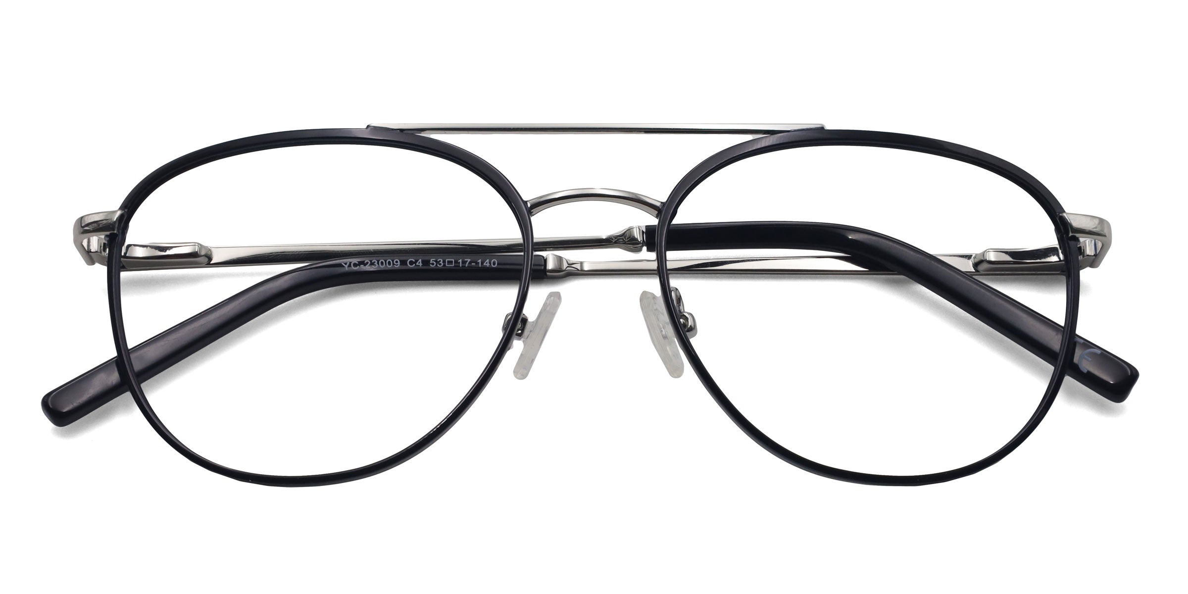 Kind Aviator Black eyeglasses frames top view