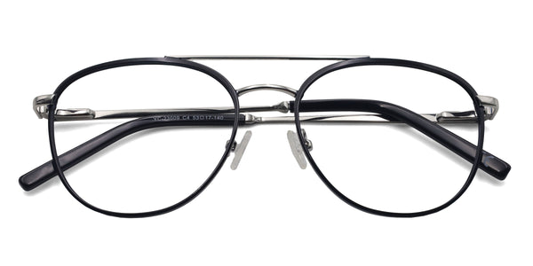 kind aviator black eyeglasses frames top view