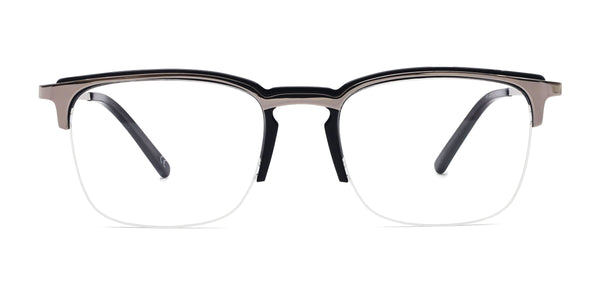 kwanzaa rectangle black eyeglasses frames front view