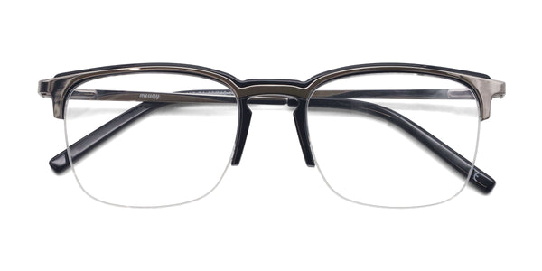 kwanzaa rectangle black eyeglasses frames top view