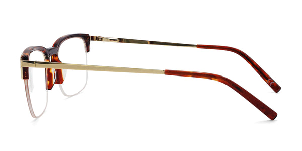 kwanzaa rectangle tortoise eyeglasses frames side view