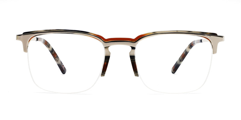 kwanzaa rectangle gray eyeglasses frames front view