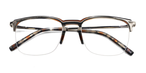 kwanzaa rectangle gray eyeglasses frames top view