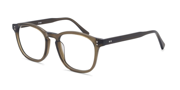 lemon square green eyeglasses frames angled view