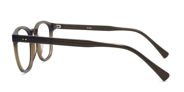 lemon square green eyeglasses frames side view