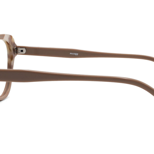 lucky cat eye brown eyeglasses frames side view