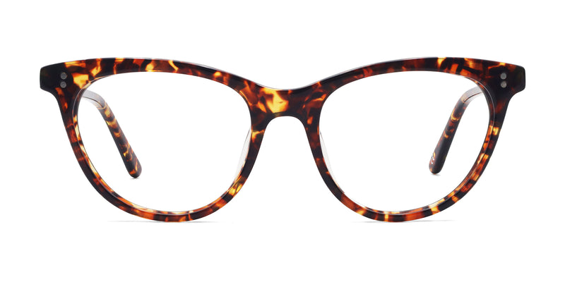 lush cat eye tortoise eyeglasses frames front view